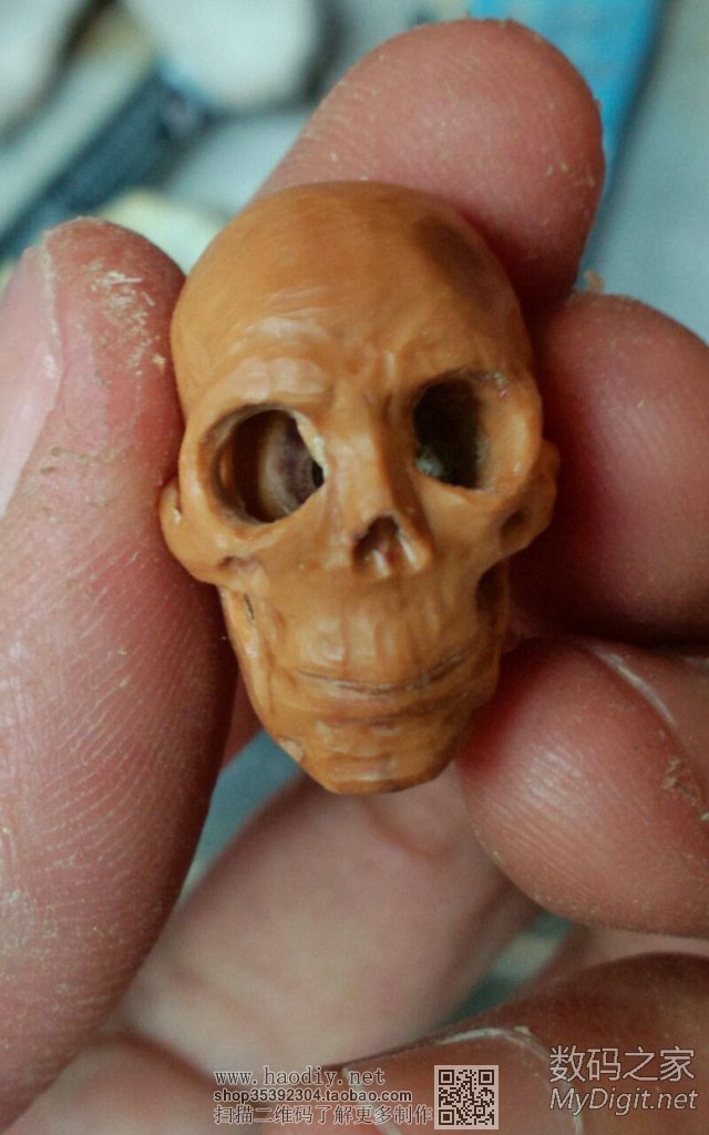 初试核雕--写实头骨 初试核雕--写实头骨