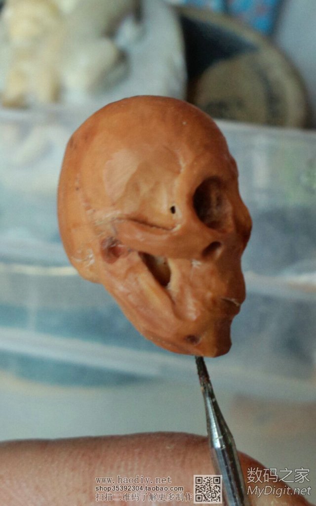 初试核雕--写实头骨 初试核雕--写实头骨