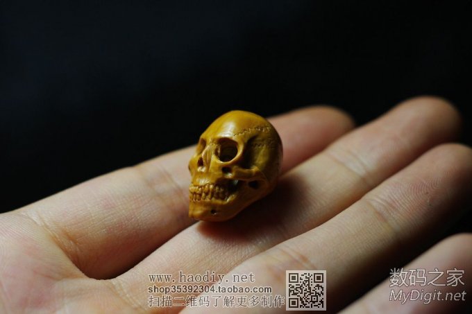 初试核雕--写实头骨 初试核雕--写实头骨