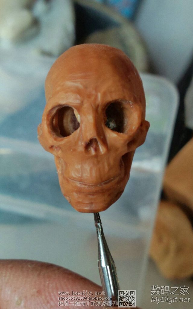 初试核雕--写实头骨 初试核雕--写实头骨