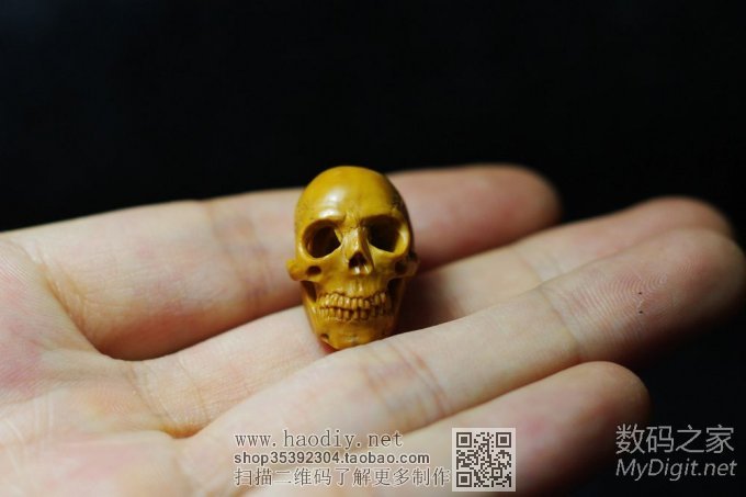 初试核雕--写实头骨 初试核雕--写实头骨
