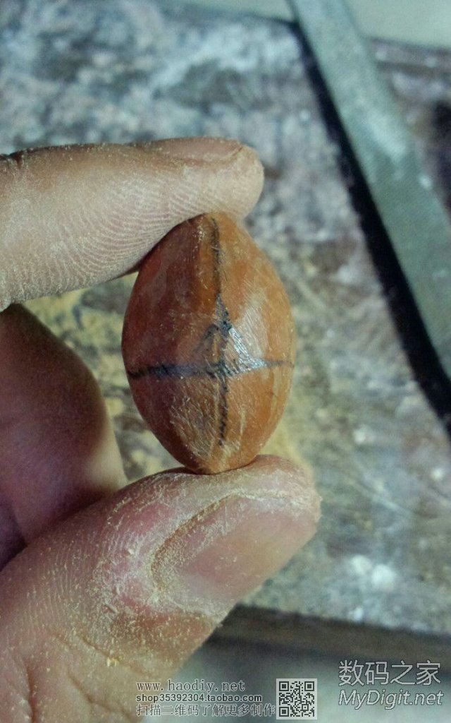 初试核雕--写实头骨 初试核雕--写实头骨