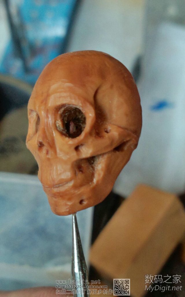 初试核雕--写实头骨 初试核雕--写实头骨