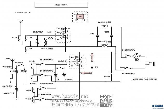【参赛】中短波FM 多波段无电源收音机