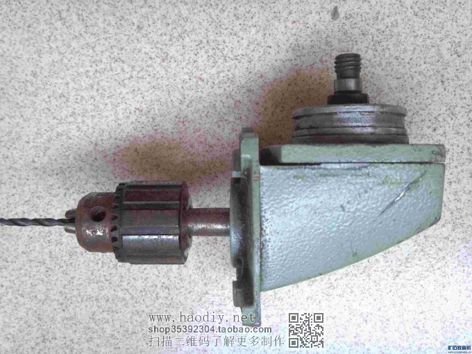 【参赛】利用旧角磨机改装手摇钻