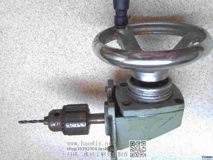 【参赛】利用旧角磨机改装手摇钻