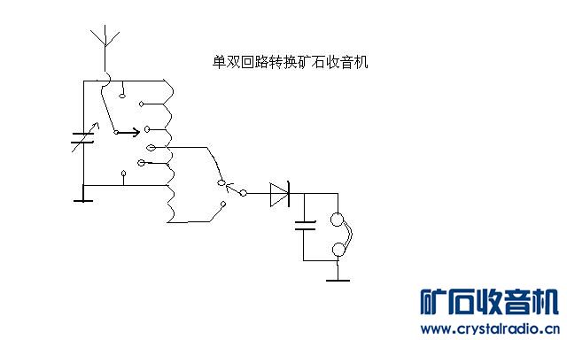 单双回路转换矿石收音机
