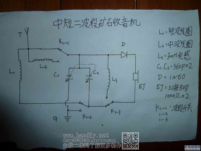 哈哈 指针式中短二波段矿石机