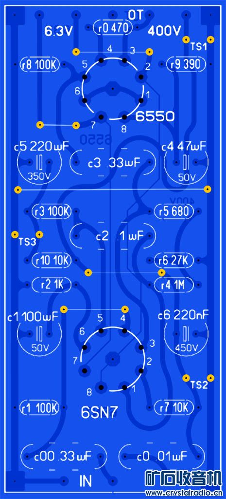 朋友要一个用6550做放大的功放