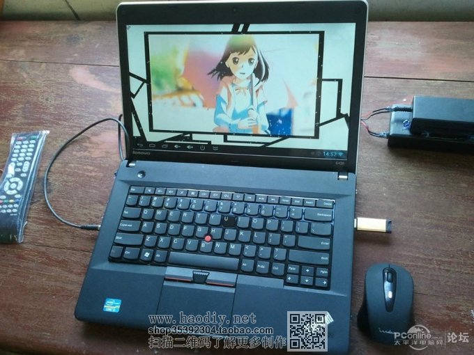 点击查看原图  坏笔记本被改成安卓电脑了