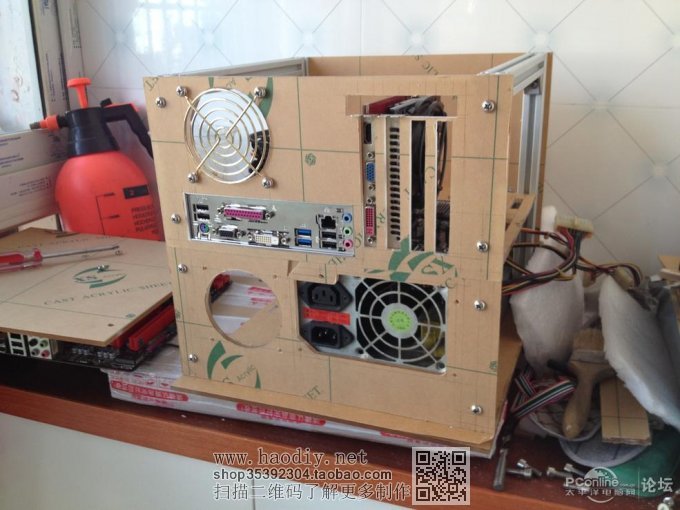 点击查看原图 DIY纯手工打造透明亚克力机箱