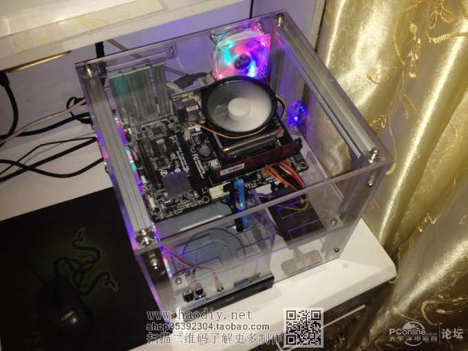 点击查看原图 DIY纯手工打造透明亚克力机箱