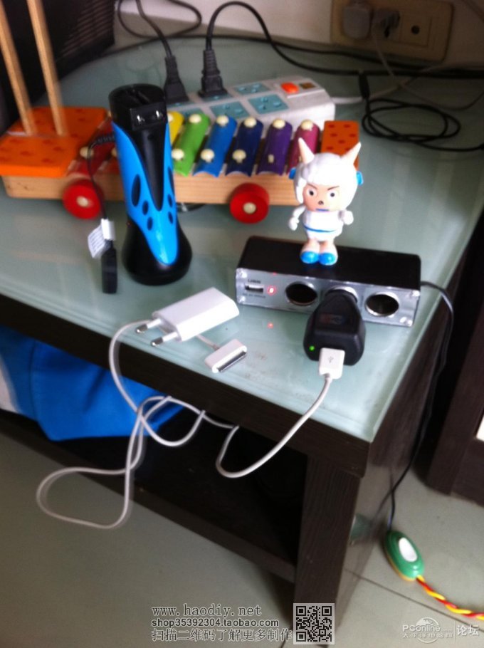 点击查看原图 太阳能电池+蓄电池→USB充电+防盗器+LED照明+UPS