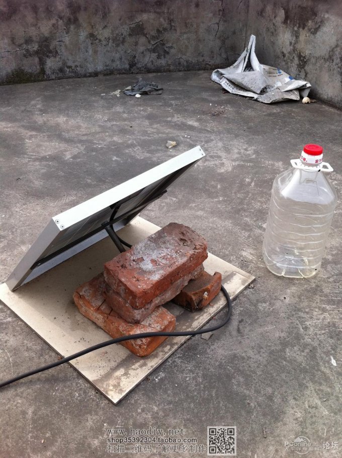 点击查看原图 太阳能电池+蓄电池→USB充电+防盗器+LED照明+UPS