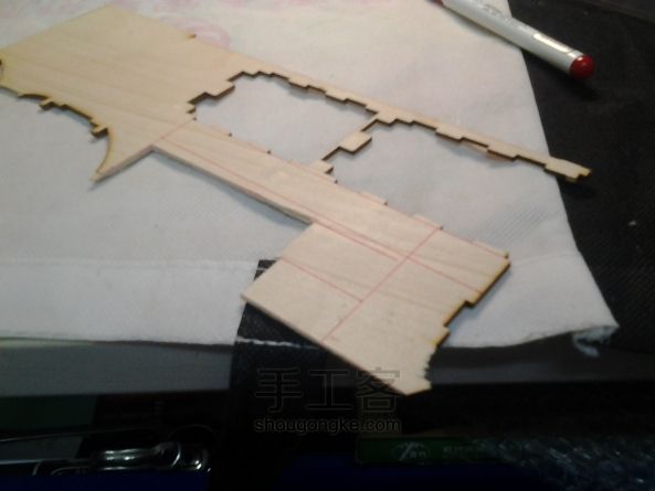 自主设计便携式1.3m翼展固定翼飞机Airwalker DIY创意手工