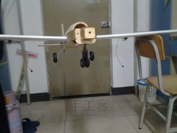 自主设计便携式1.3m翼展固定翼飞机Airwalker DIY创意手工