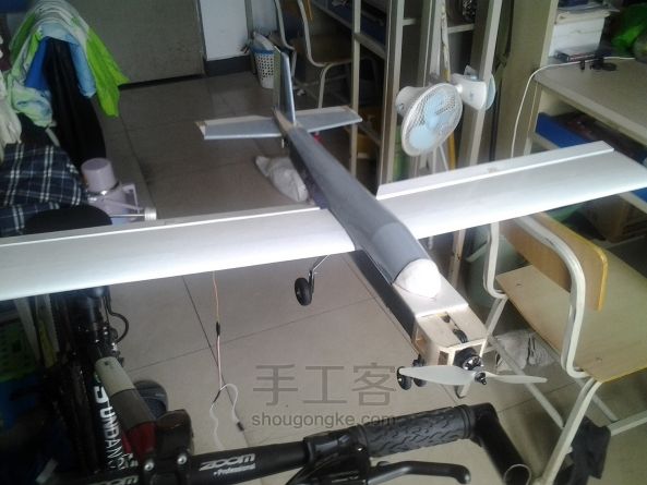 自主设计便携式1.3m翼展固定翼飞机Airwalker DIY创意手工