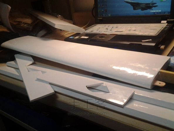 自主设计便携式1.3m翼展固定翼飞机Airwalker DIY创意手工