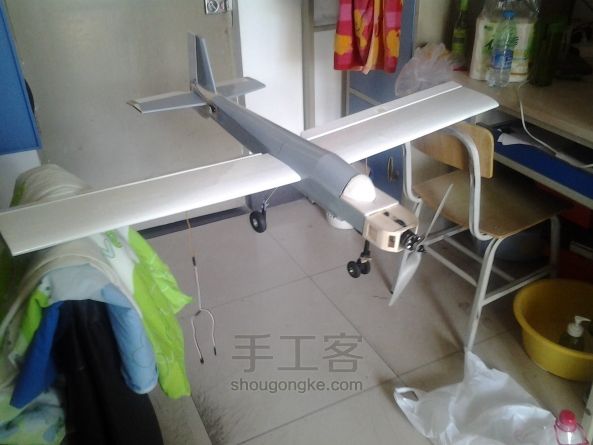 自主设计便携式1.3m翼展固定翼飞机Airwalker DIY创意手工