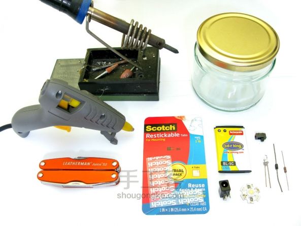 超亮LED应急灯(可充电式) 手动制作应急灯 5分钟即可做成